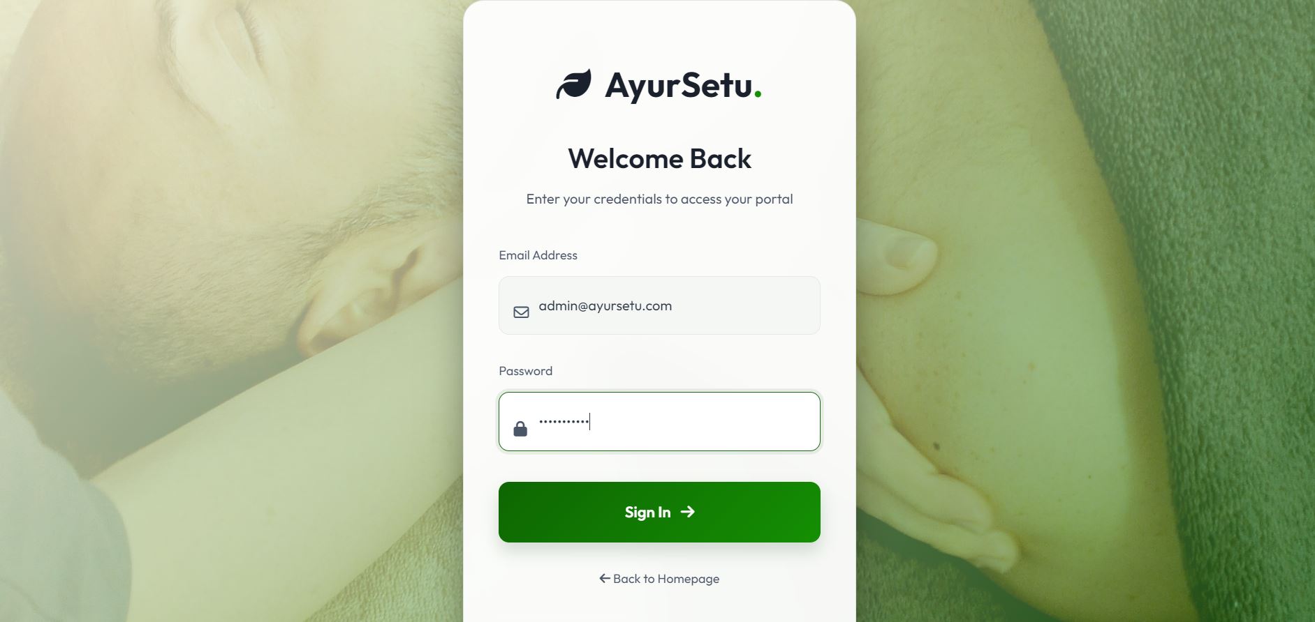 Ayur Setu Screen 2